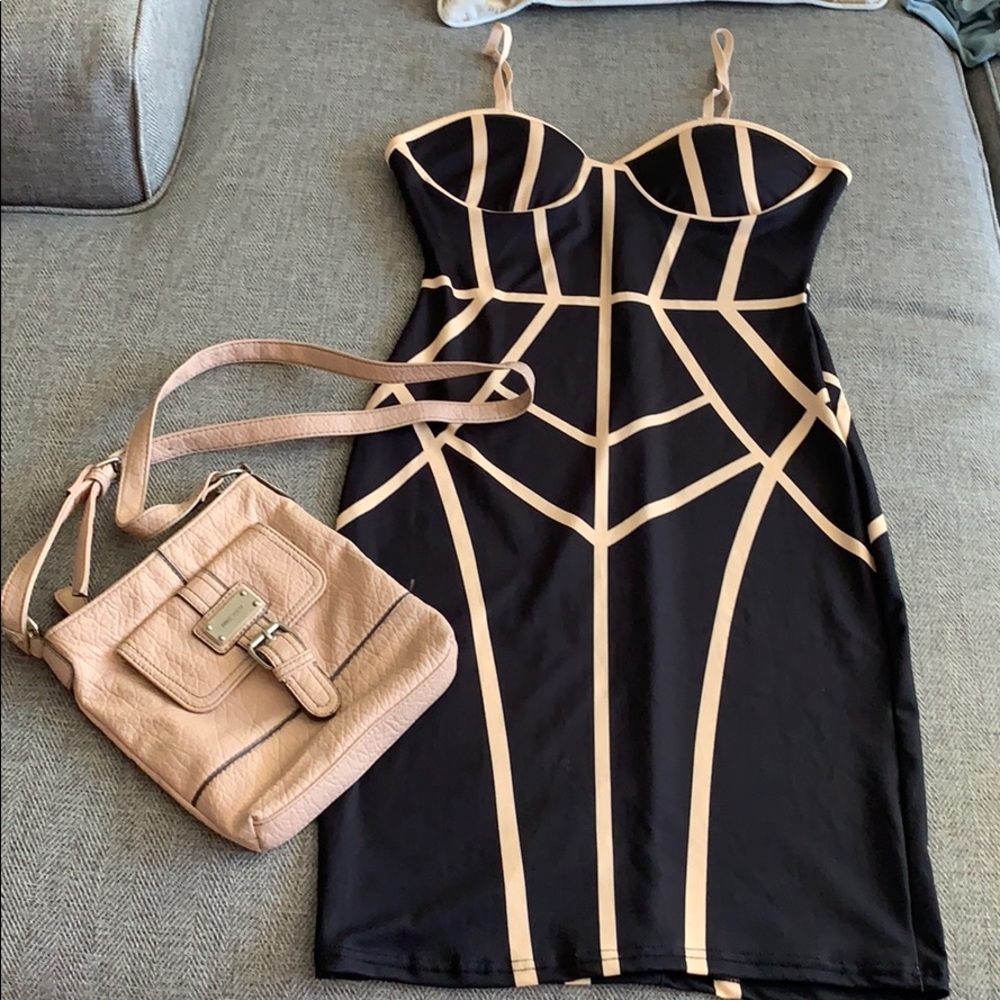 Bodycon dress and Nine West purse